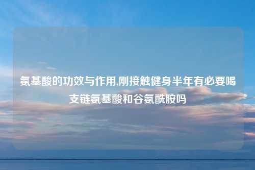 氨基酸的功效与作用,刚接触健身半年有必要喝支链氨基酸和谷氨酰胺吗