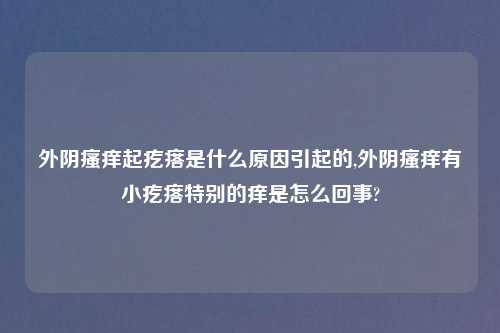 外阴瘙痒起疙瘩是什么原因引起的,外阴瘙痒有小疙瘩特别的痒是怎么回事?