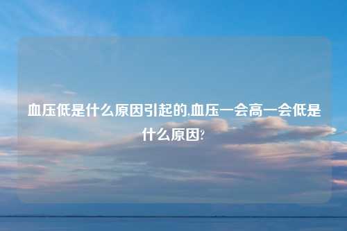 血压低是什么原因引起的,血压一会高一会低是什么原因?