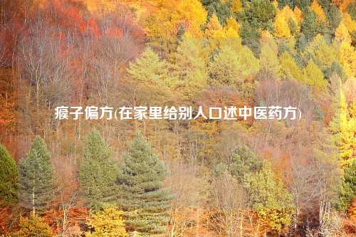 瘊子偏方(在家里给别人口述中医药方)