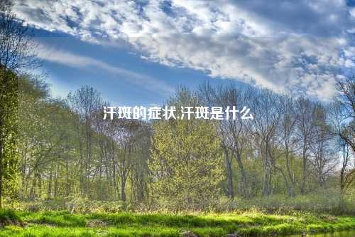 汗斑的症状,汗斑是什么
