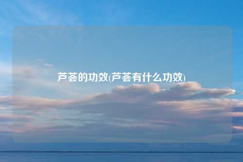 芦荟的功效(芦荟有什么功效)