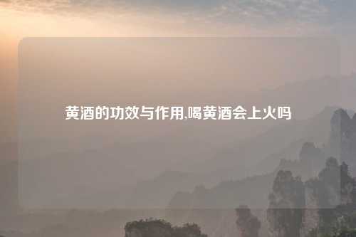 黄酒的功效与作用,喝黄酒会上火吗