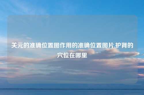 关元的准确位置图作用的准确位置图片,护肾的穴位在哪里
