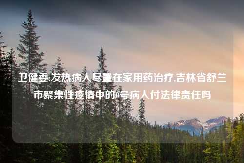 卫健委:发热病人尽量在家用药治疗,吉林省舒兰市聚集性疫情中的0号病人付法律责任吗