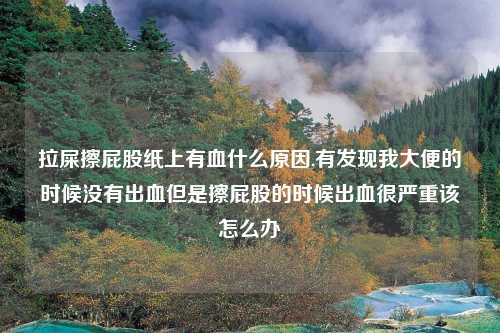 拉屎擦屁股纸上有血什么原因,有发现我大便的时候没有出血但是擦屁股的时候出血很严重该怎么办