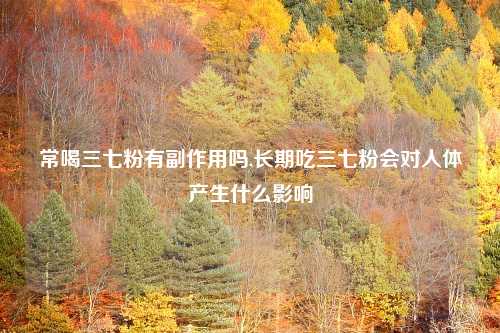 常喝三七粉有副作用吗,长期吃三七粉会对人体产生什么影响