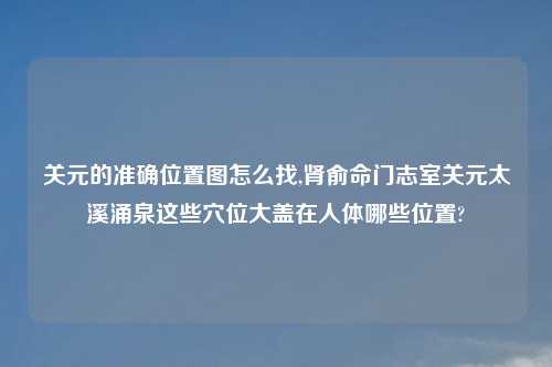 关元的准确位置图怎么找,肾俞命门志室关元太溪涌泉这些穴位大盖在人体哪些位置?