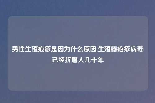男性生殖疱疹是因为什么原因,生殖器疱疹病毒已经折磨人几十年