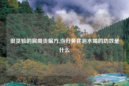 很灵验的肩周炎偏方,当归黄芪泡水喝的功效是什么