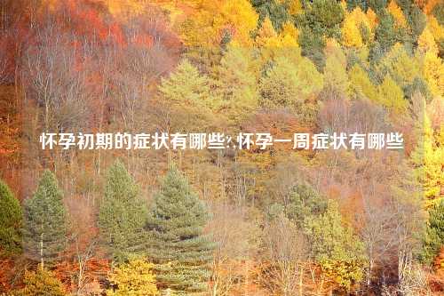 怀孕初期的症状有哪些?,怀孕一周症状有哪些