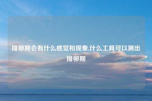 排卵期会有什么感觉和现象,什么工具可以测出排卵期