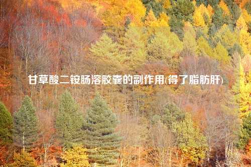 甘草酸二铵肠溶胶囊的副作用(得了脂肪肝)