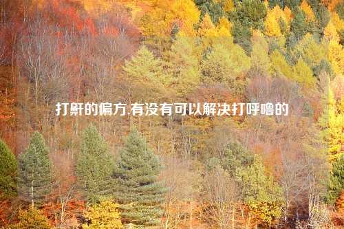 打鼾的偏方,有没有可以解决打呼噜的