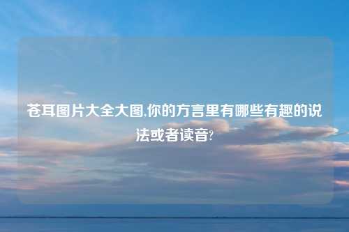 苍耳图片大全大图,你的方言里有哪些有趣的说法或者读音?
