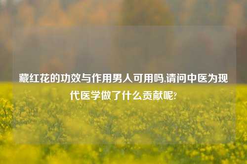 藏红花的功效与作用男人可用吗,请问中医为现代医学做了什么贡献呢?