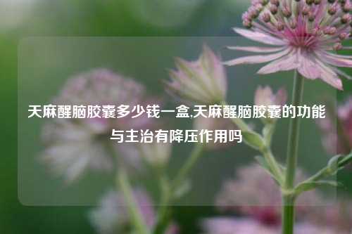 天麻醒脑胶囊多少钱一盒,天麻醒脑胶囊的功能与主治有降压作用吗