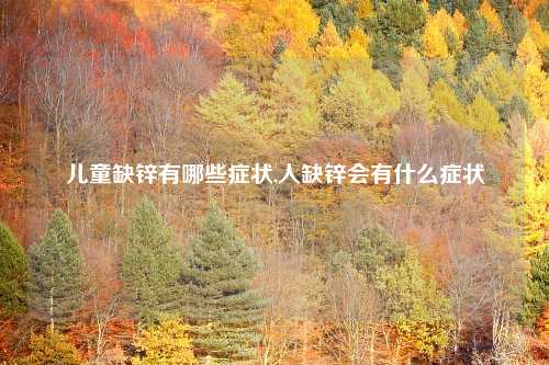 儿童缺锌有哪些症状,人缺锌会有什么症状