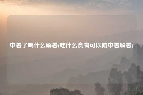 中暑了喝什么解暑(吃什么食物可以防中暑解暑)