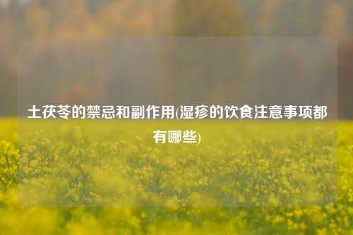 土茯苓的禁忌和副作用(湿疹的饮食注意事项都有哪些)