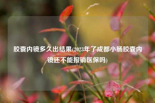 胶囊内镜多久出结果(2023年了成都小肠胶囊内镜还不能报销医保吗)