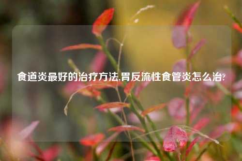 食道炎最好的治疗方法,胃反流性食管炎怎么治?
