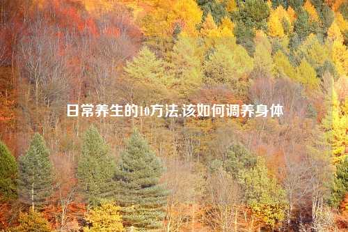 日常养生的10方法,该如何调养身体