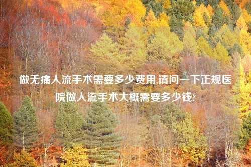 做无痛人流手术需要多少费用,请问一下正规医院做人流手术大概需要多少钱?
