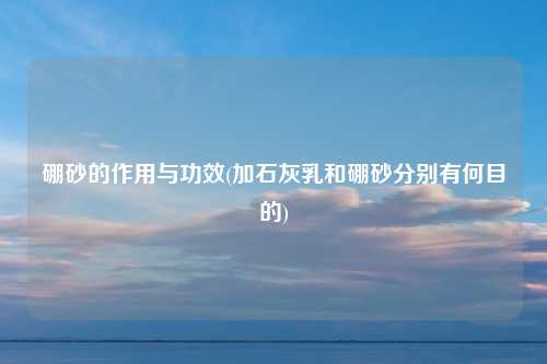 硼砂的作用与功效(加石灰乳和硼砂分别有何目的)