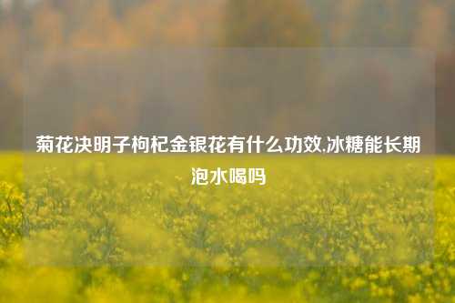 菊花决明子枸杞金银花有什么功效,冰糖能长期泡水喝吗