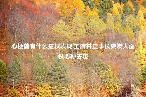 心梗前有什么症状表现,王府井董事长突发大面积心梗去世