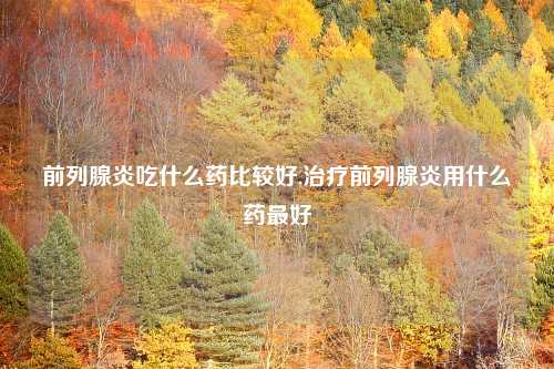 前列腺炎吃什么药比较好,治疗前列腺炎用什么药最好