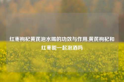 红枣枸杞黄芪泡水喝的功效与作用,黄芪枸杞和红枣能一起泡酒吗