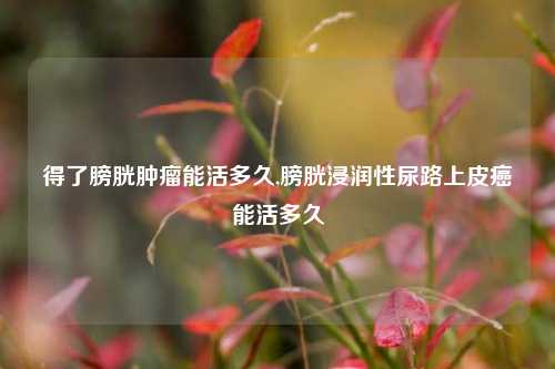 得了膀胱肿瘤能活多久,膀胱浸润性尿路上皮癌能活多久