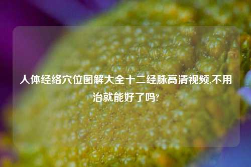 人体经络穴位图解大全十二经脉高清视频,不用治就能好了吗?