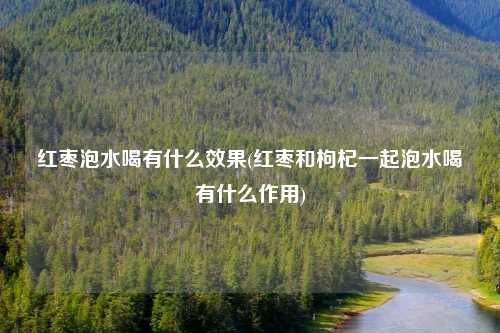红枣泡水喝有什么效果(红枣和枸杞一起泡水喝有什么作用)