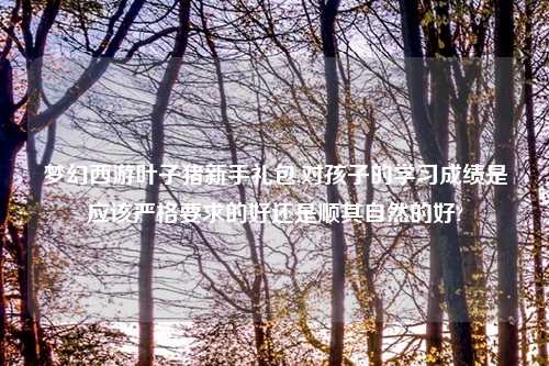 梦幻西游叶子猪新手礼包,对孩子的学习成绩是应该严格要求的好还是顺其自然的好?