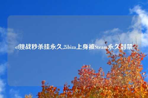 cf挑战秒杀挂永久,2ibiza上身被Steam永久封禁