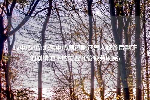dnf中心(DNF地轨中心刷过刷过兽人峡谷后剩下的剧情地下城需要几管疲劳刷完)