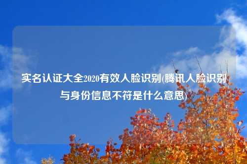 实名认证大全2020有效人脸识别(腾讯人脸识别与身份信息不符是什么意思)