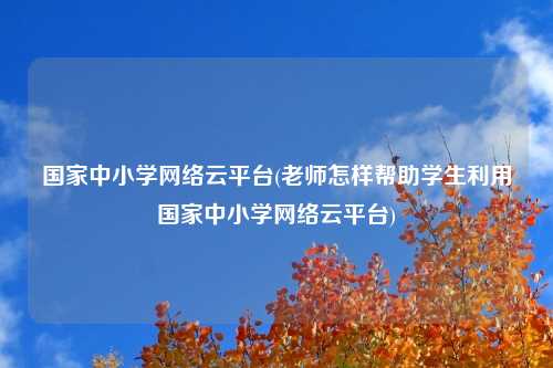 国家中小学网络云平台(老师怎样帮助学生利用国家中小学网络云平台)