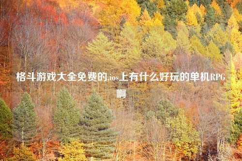 格斗游戏大全免费的,ios上有什么好玩的单机RPG啊