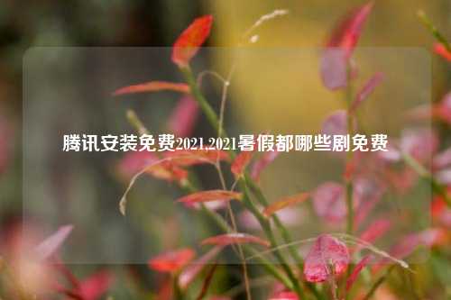 腾讯安装免费2021,2021暑假都哪些剧免费