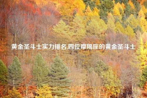 黄金圣斗士实力排名,四位摩羯座的黄金圣斗士