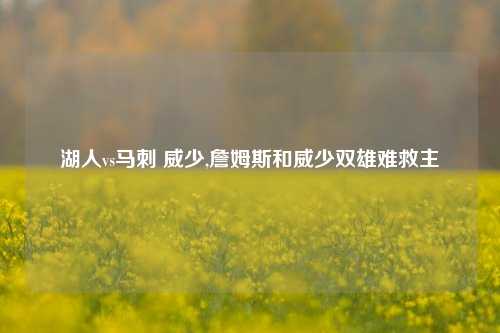 湖人vs马刺 威少,詹姆斯和威少双雄难救主