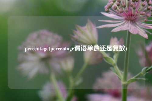 percentage(percentage谓语单数还是复数)