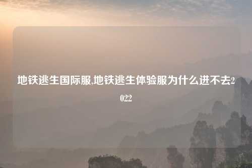 地铁逃生国际服,地铁逃生体验服为什么进不去2022