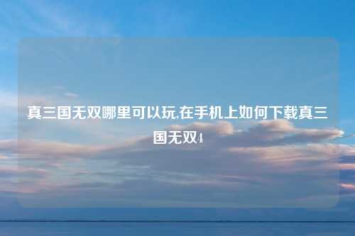 真三国无双哪里可以玩,在手机上如何下载真三国无双4