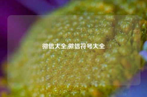 微信大全,微信符号大全