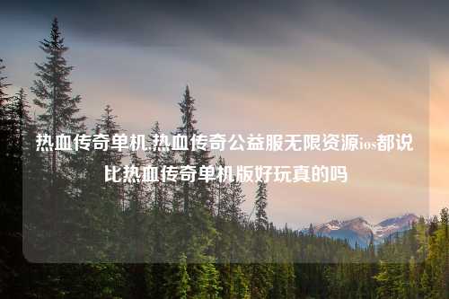 热血传奇单机,热血传奇公益服无限资源ios都说比热血传奇单机版好玩真的吗